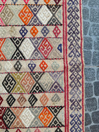 Handwoven Vintage Turkish Cicim Rug, Bohemian Tribal Wool Rug (2.72x4.04 ft)