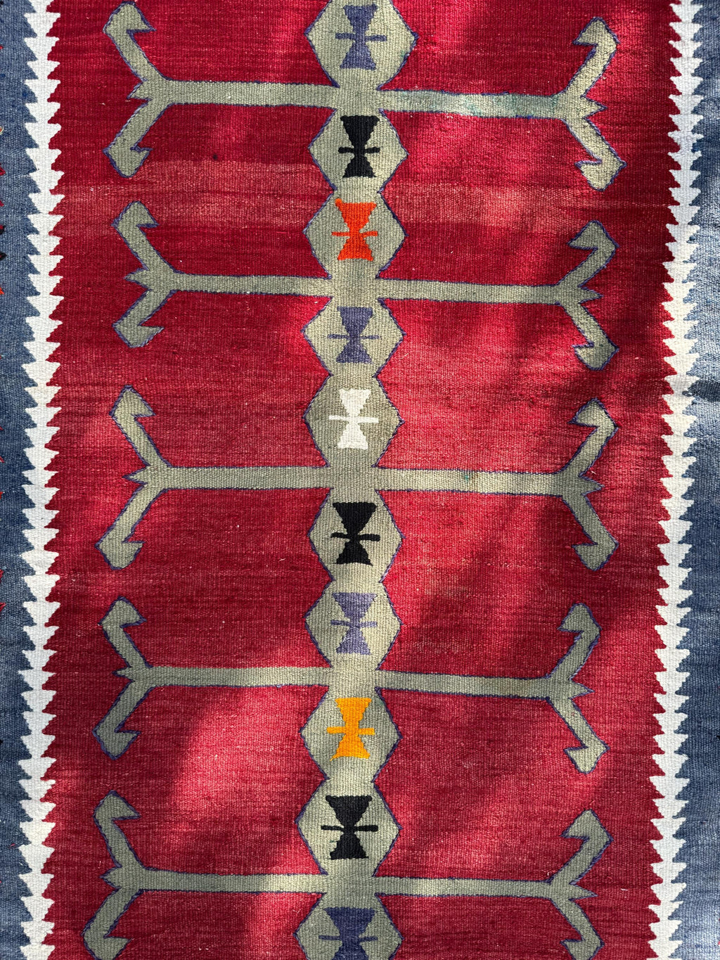 Vintage Handwoven Turkish Kilim Rug, 3.12x4.66 ft, Wool Rug