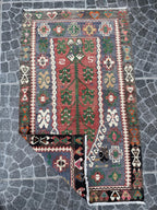 Vintage Turkish Kilim Rug, Tree of Life, Handwoven Wool (2.53x4.20 ft)