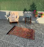 Vintage Turkish Kilim Rug: Handwoven Wool Cicim Rug (2.79x4.00 ft)