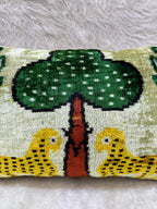 Yellow Green Colorful Velvet Pillow Cover 16x24
