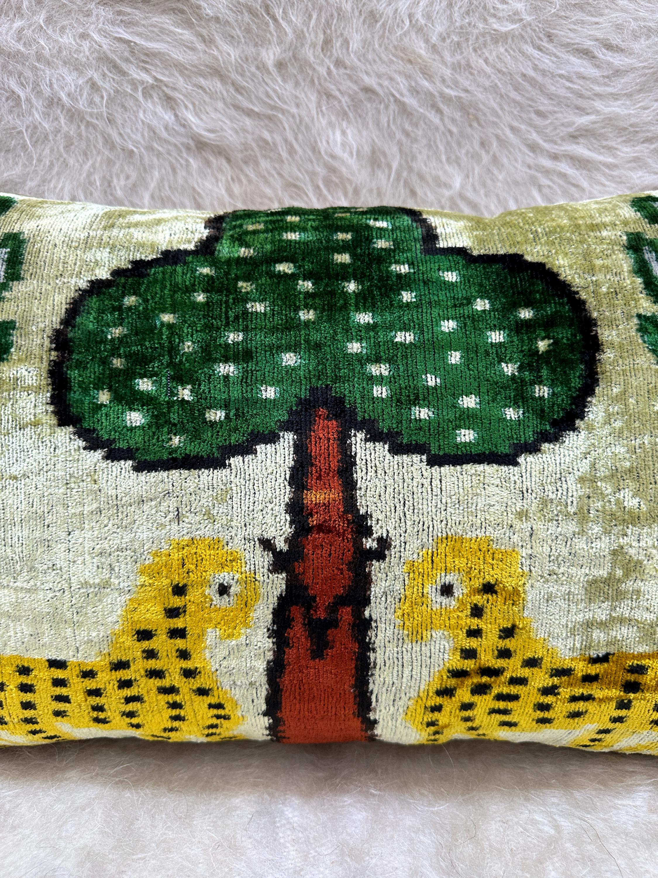 Yellow Green Colorful Velvet Pillow Cover 16x24