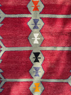 Vintage Handwoven Turkish Kilim Rug, 3.12x4.66 ft, Wool Rug