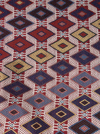 Vintage Konya Kilim Rug, Geometric Diamond Wool Rug (3.9 x 5.7 ft)
